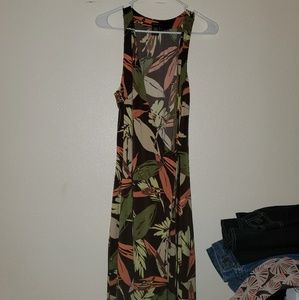 BCBGMAXAZRIA Large Wrap Dress Earth Tones